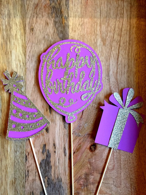 Centerpieces Urodziny Urodziny Happy Birthday Dekoracje Etsy