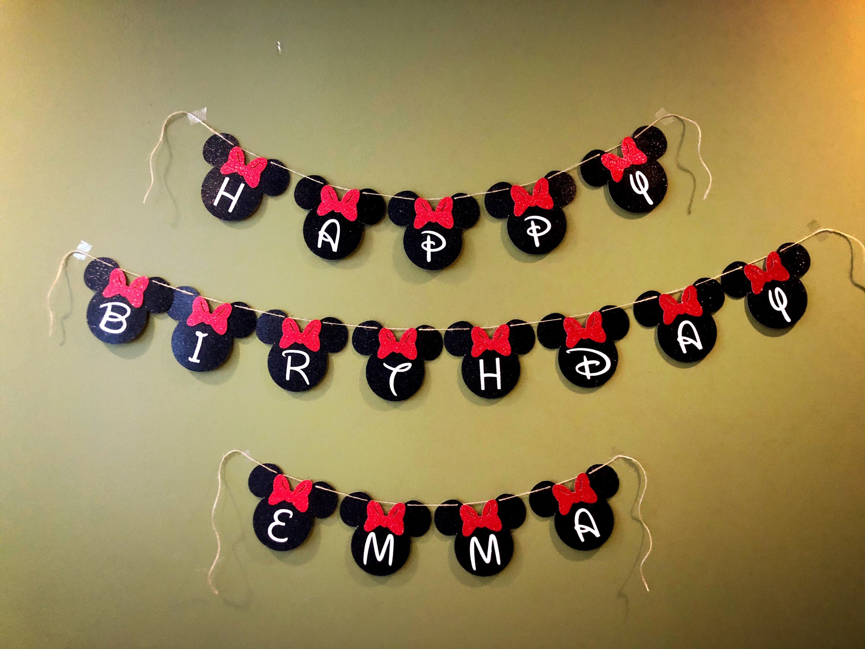 Minnie Mouse Birthday Banner. Minnie Mouse Birthday | Etsy