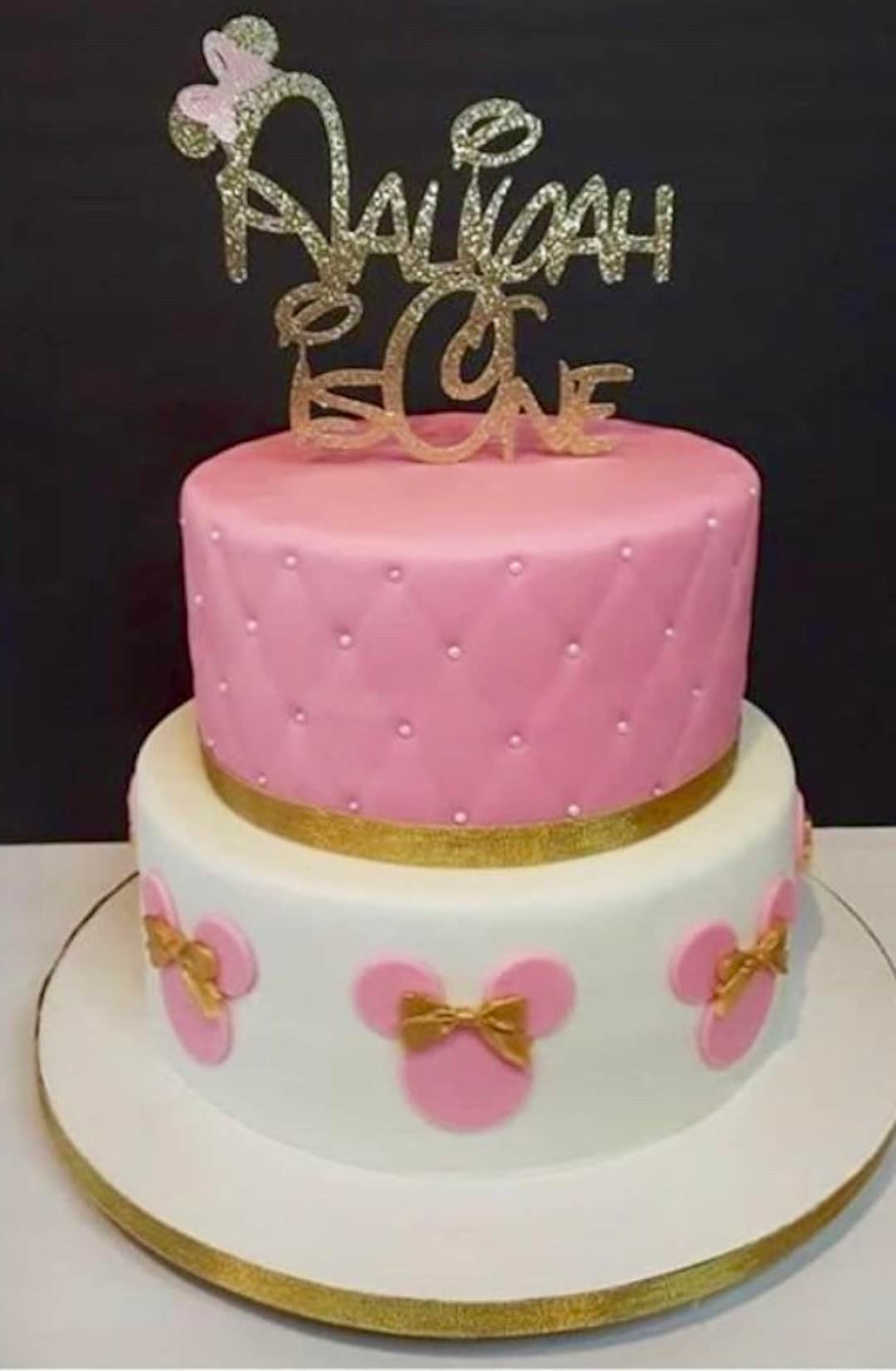 One Minnie Mouse Cake Topper One Cake Topper 1st Birthday - Etsy