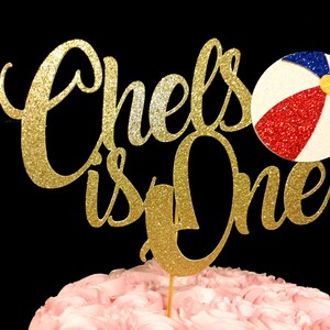 Beach 1st birthday cake topper, Beach ball cake topper, Beach cake topper, Summer cake topper, Beach party decorations, Beach Ball, Beach