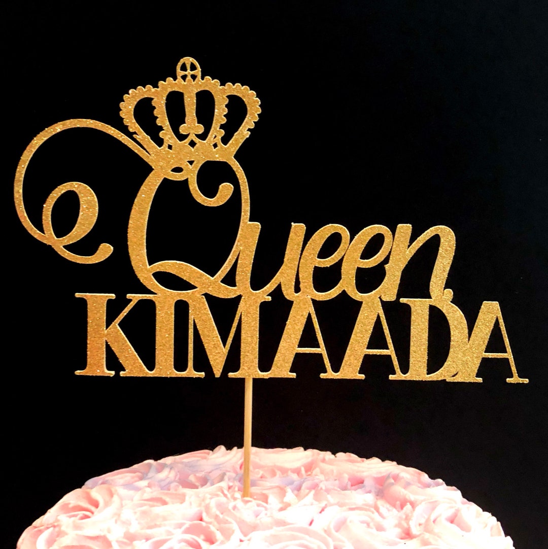 Queen Cake Topper, Queen Decorations, Queen Decor, Personalized Cake