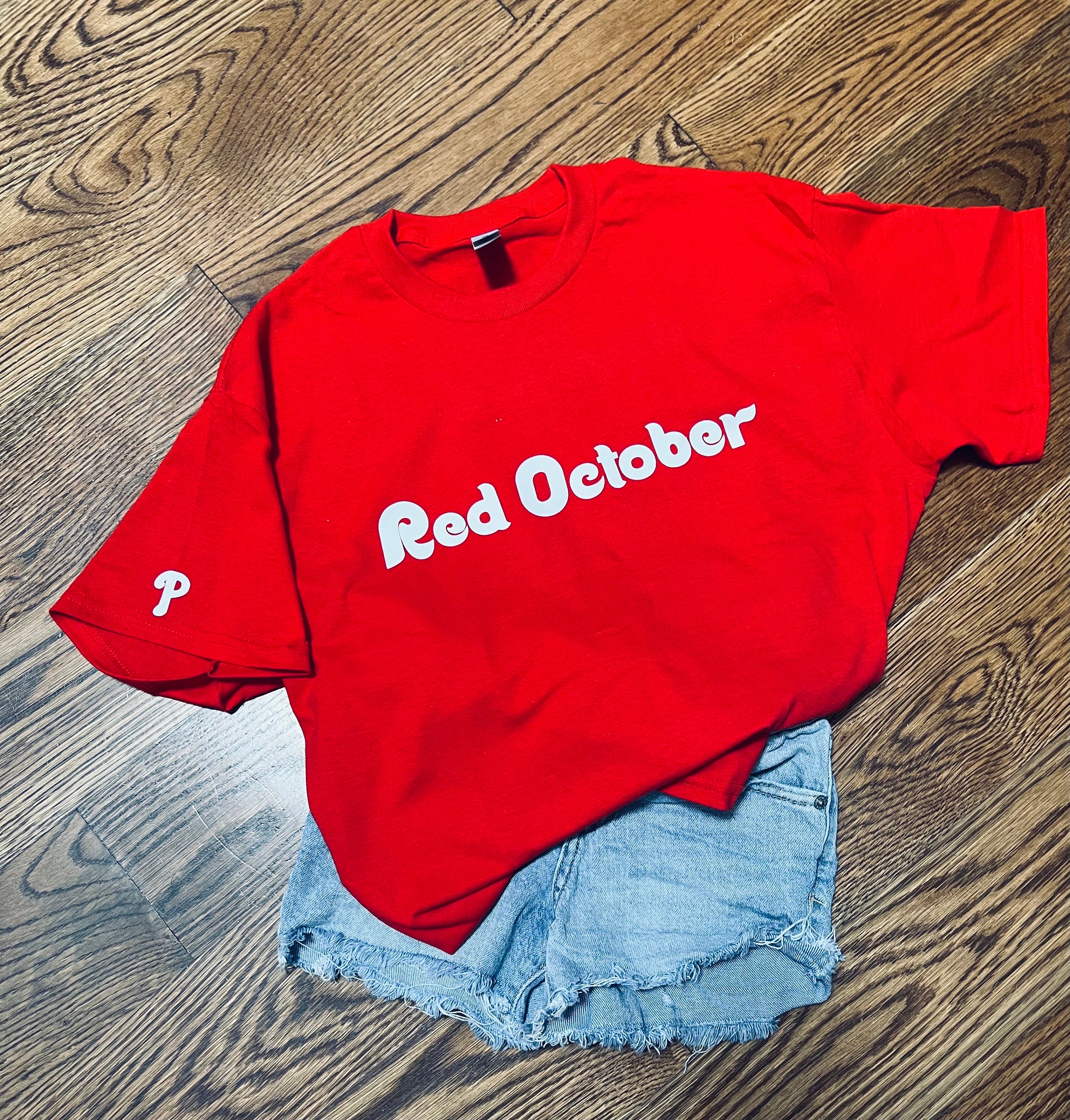 Red October Philadelphia Baseball Shirt Gifts for Phillies 
