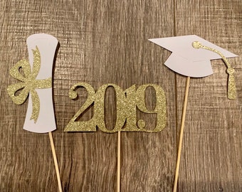 Graduation Centerpiece Sticks 2019, Graduation Party, Party Decor, Graduation Decorations, Graduation, Class of 2019 , Party, Congrats Grad