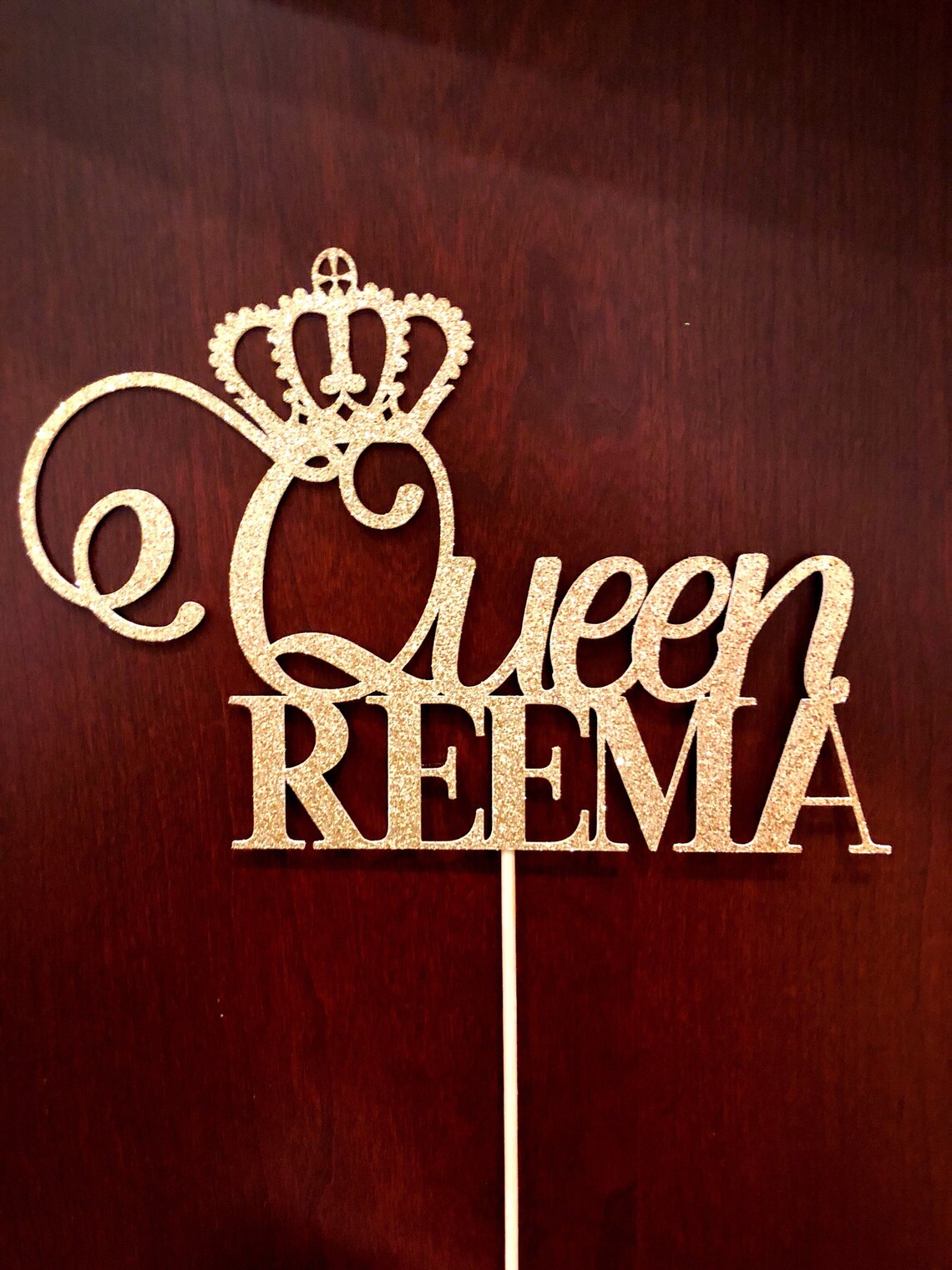 Queen Cake Topper Queen Decorations Queen Decor Etsy