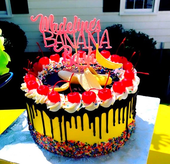 Banana Party Banana Bash Cake Topper Banana Theme Banana Etsy 日本