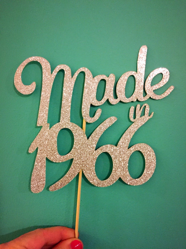 Made in Cake Topper Birthday Cake Topper Custom Age Etsy