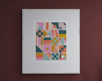 Muted Digital Quilt Print