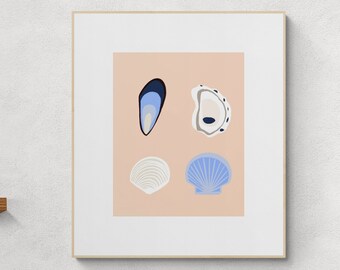 Seashells Illustration Print