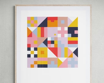 Nautical Flag Inspired Digital Quilt Print