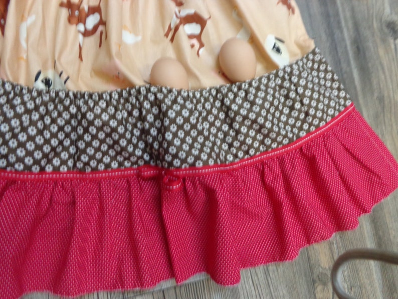 ..adult and child sizes... fabrics will vary Hen House apron