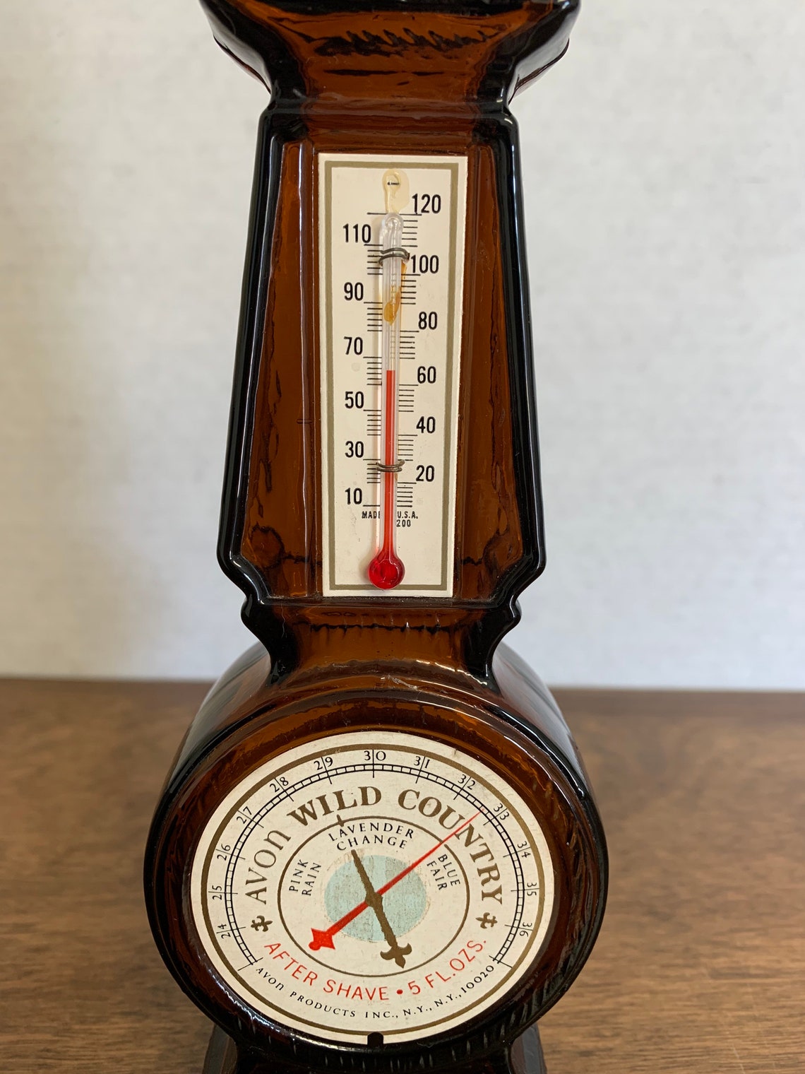 Vintage Avon Perfume Bottle Barometer Thermometer Decanter Etsy