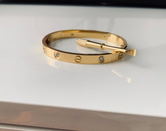 cartier inspired love bracelet etsy