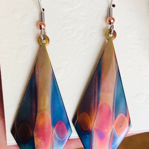 Flame Colored Kite Drop Earrings Spring