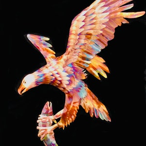 Catch of the Day—Flame painted copper eagle and fish