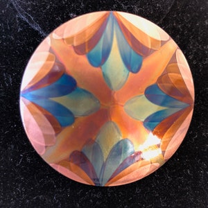 Flame painted copper ponytail holder image 1