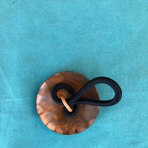 Flame painted copper ponytail holder image 2