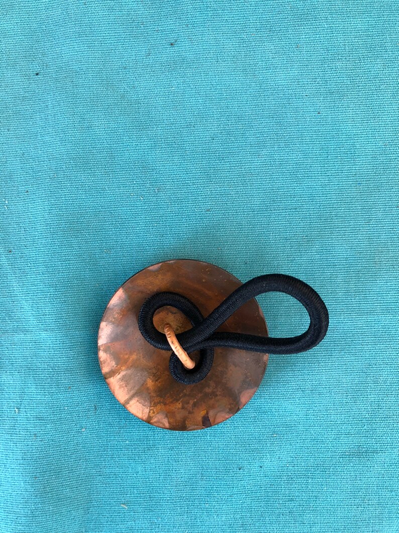 Flame painted copper ponytail holder image 2