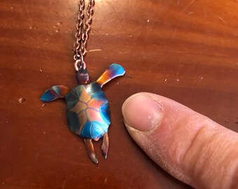 Sea Turtle Pendant on 18" chain