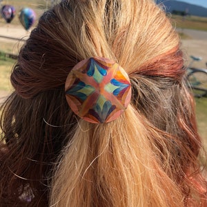 Flame painted copper ponytail holder image 3