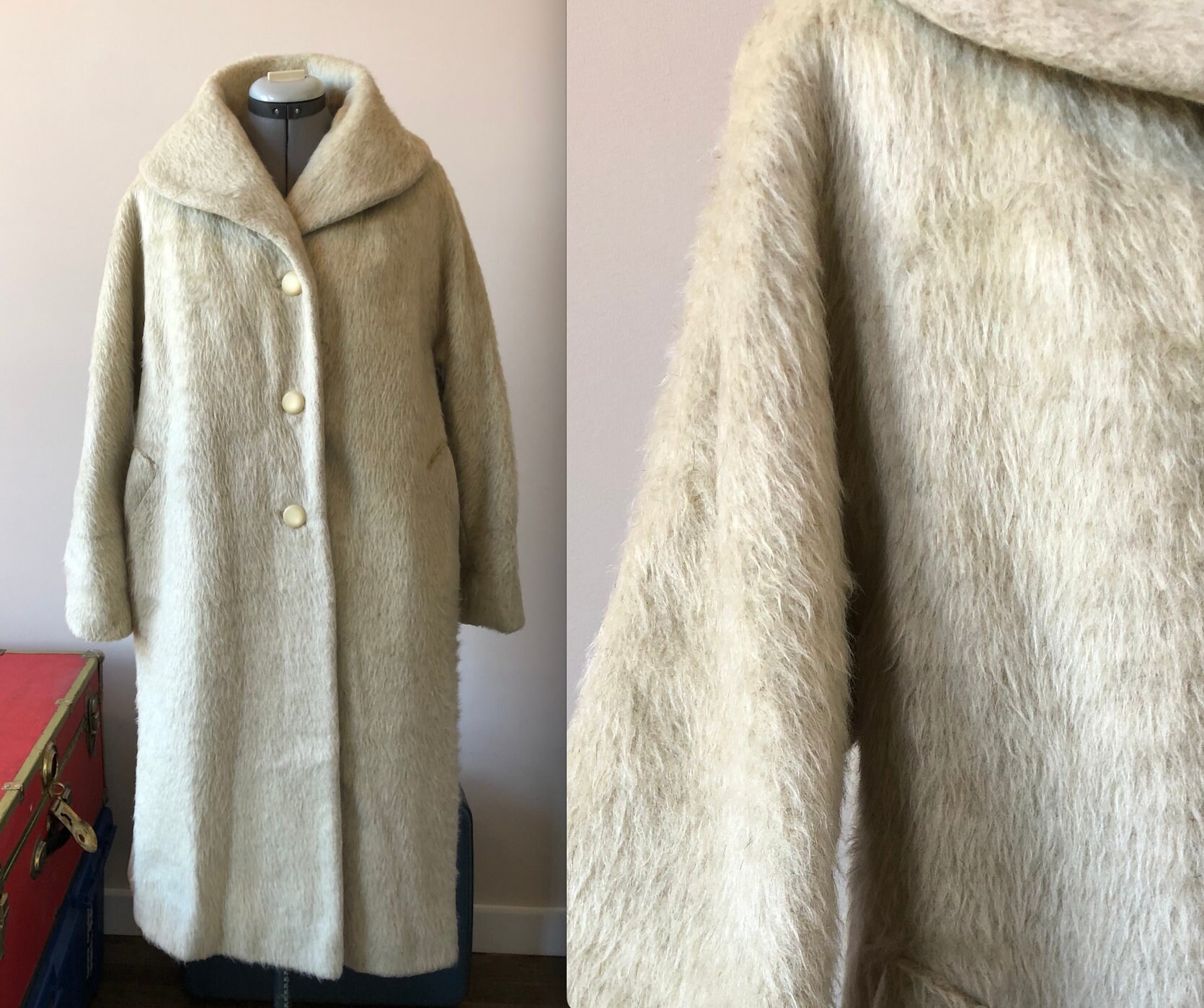 Vintage Cream Lilli Ann Mohair Wool Coat Vintage Mohair Coat Etsy