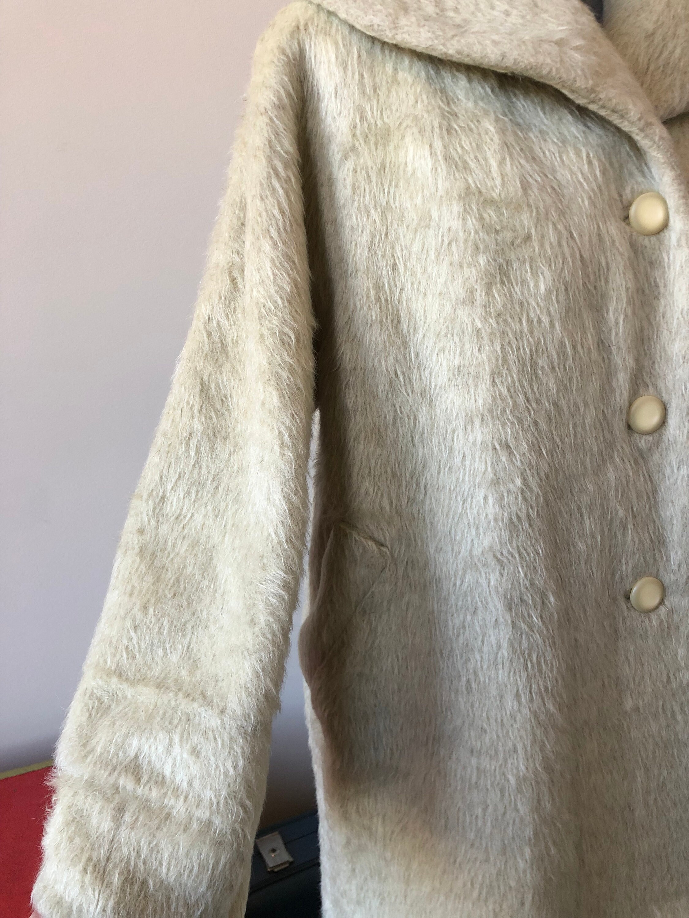 Vintage Cream Lilli Ann Mohair Wool Coat Vintage Mohair Coat Etsy