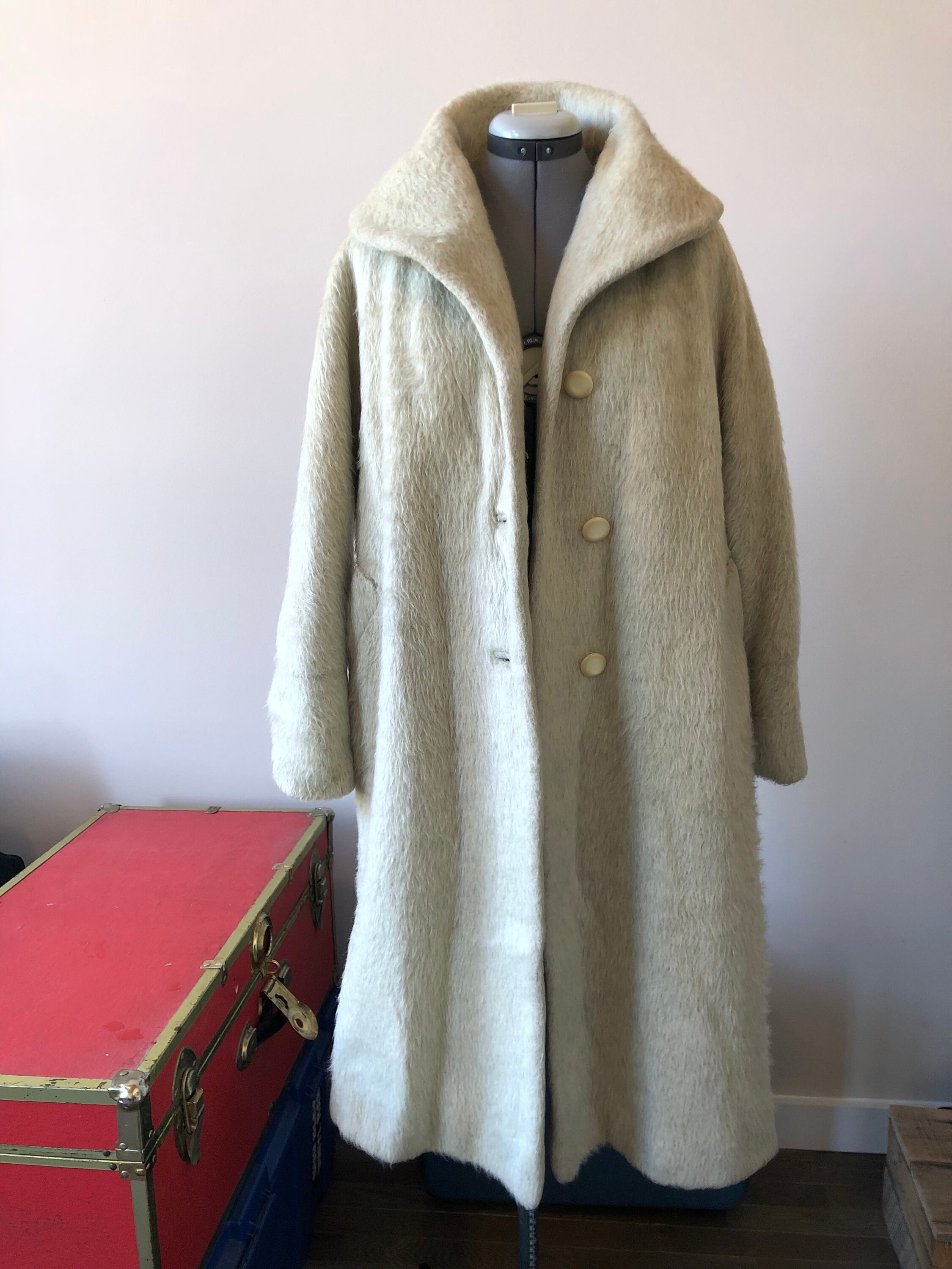 Vintage Cream Lilli Ann Mohair Wool Coat Vintage Mohair Coat Etsy