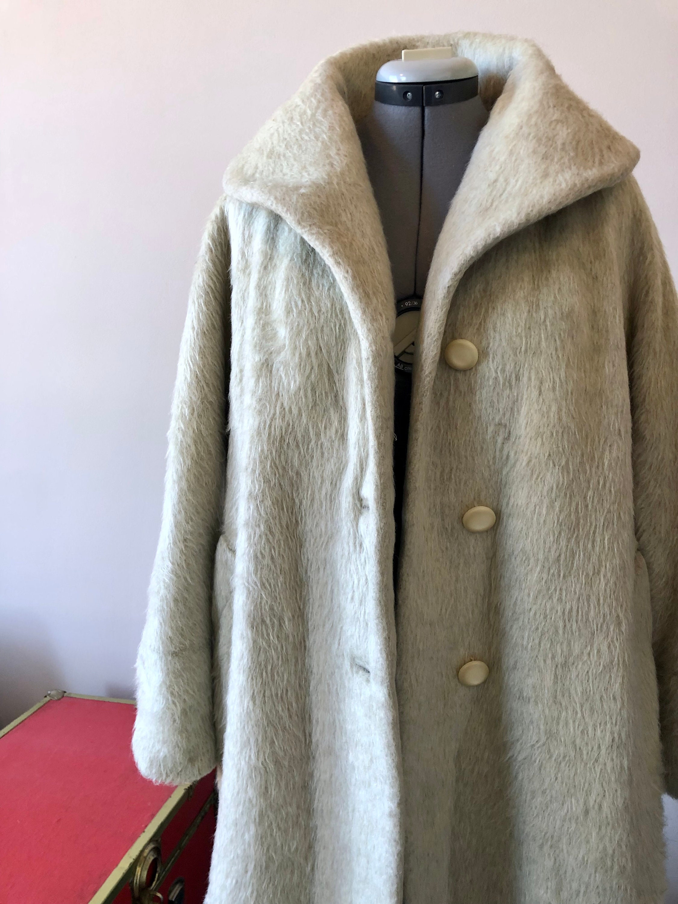 Vintage Cream Lilli Ann Mohair Wool Coat Vintage Mohair Coat Etsy