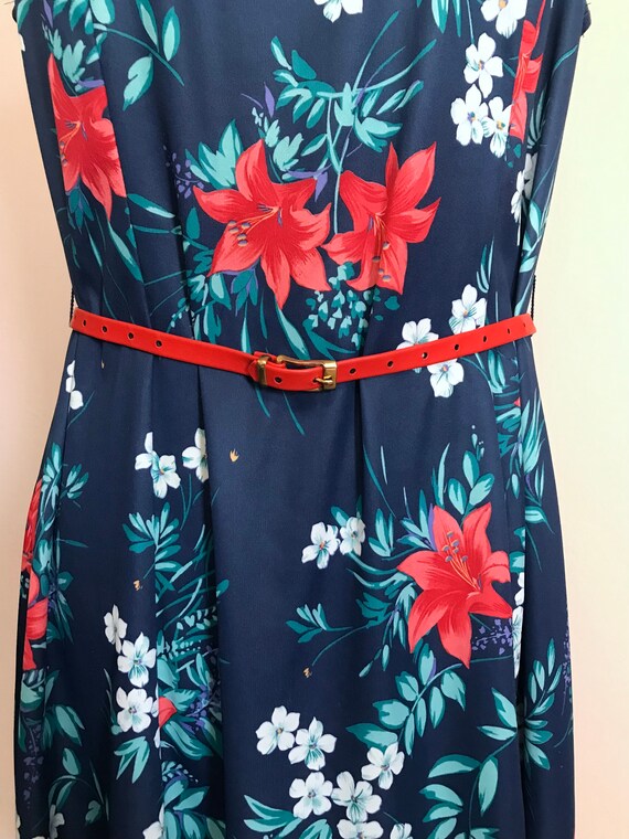 1970s Polyester Polynesian Print Dress Set, Vinta… - image 6