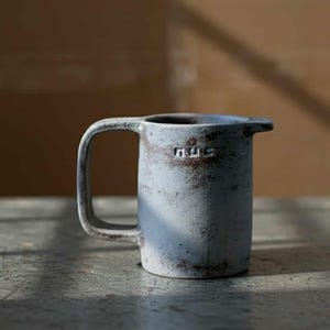 Sci-Fi style handmade ceramic mug, cyberpunk mug, cool loft coffee / tea mug, architecture mug, concrete alike mug