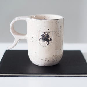 Coat of Arms of Lithuania, Vytis, original handmade ceramic mug, Lietuva symbol mug, Lithuania mug