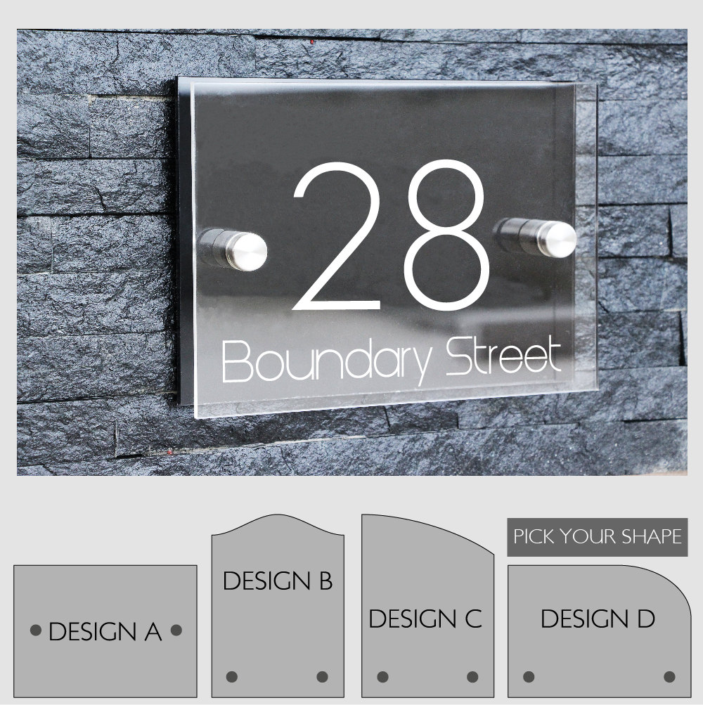 Modern Outdoor House Number Sign Plaque, Outdoor House Numbers Modern