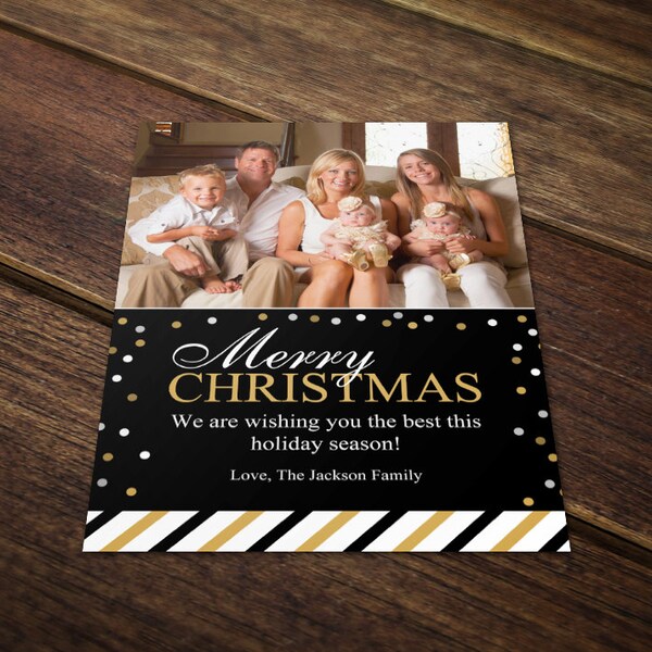 Christmas Card Templates for Photographers - Holiday Card Templates - Photoshop Postcard Templates PSD - Photo Greeting Card CC023