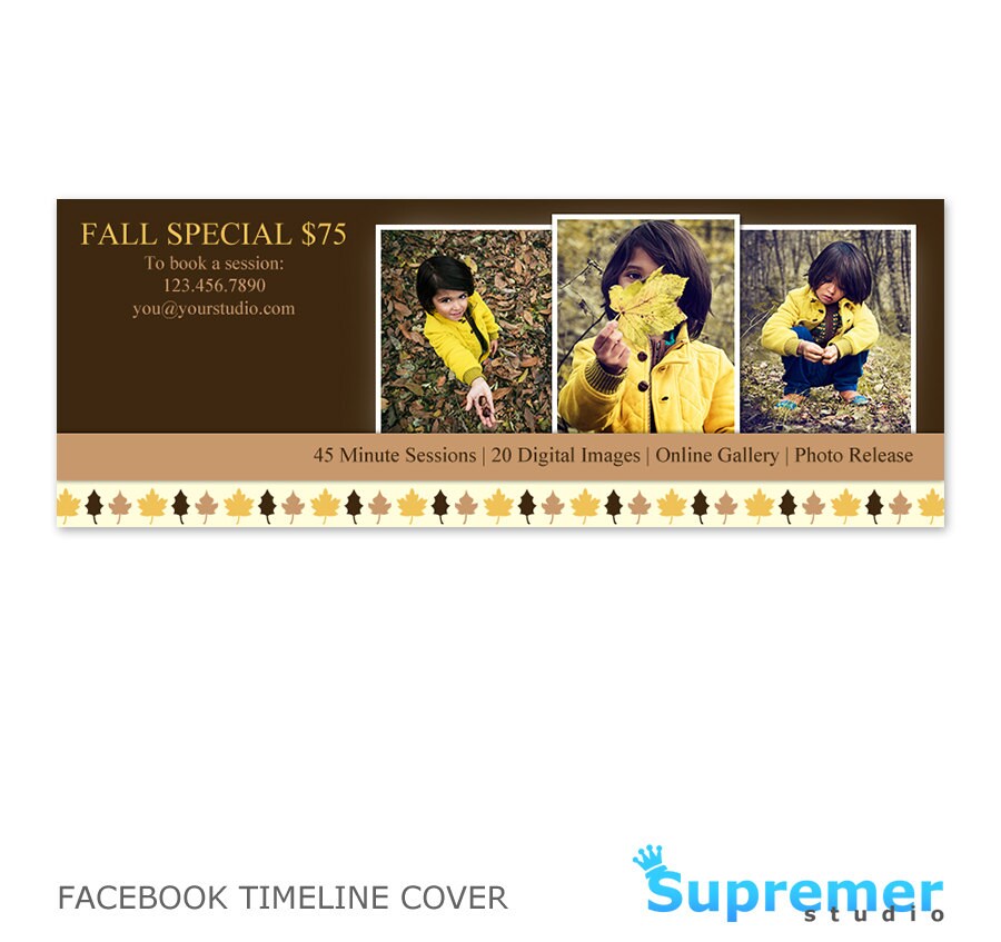 Fall Facebook Timeline Cover Template Facebook Cover PSD Photography Facebook Timeline Cover FB012