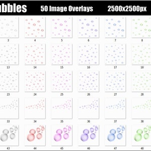 50 Bubble Photoshop Actions Overlays Scrapbooking Blooming Bubbles image 2