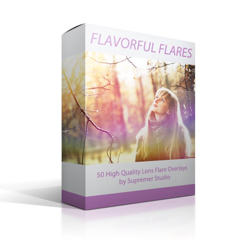 50 Photoshop Actions Overlays Flavorful Flares Lens Flare Solar Flare