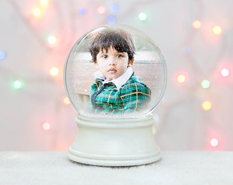 Photoshop Snow Globe Template - Christmas Card Holiday