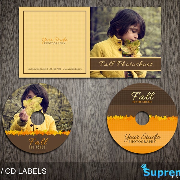 Fall CD Cover Template - cd Label Template - dvd Cover Template PSD - dvd Label Template - cd Case Photoshop PSD Template CD008