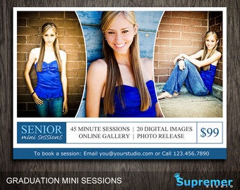 Graduation Mini Session - Senior Mini Sessions - Photoshop Marketing Template - Photography Marketing PSD Template MT067