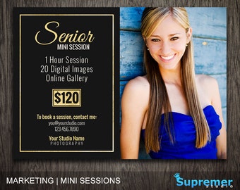 Senior Mini Sessions Template - Mini Sessions Photoshop Template PSD - Photography Marketing Template - Marketing PSD Template MTA007