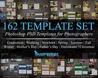 Photography Templates - Photography Marketing - Photoshop Templates Set - Mini Sessions, Price List Template 162 PSD Business Set MST012