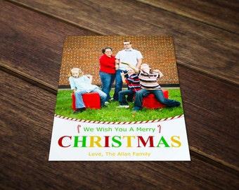 Christmas Card Templates for Photographers - Holiday Card Templates - Photoshop Postcard Templates PSD - Photo Greeting Card CC009