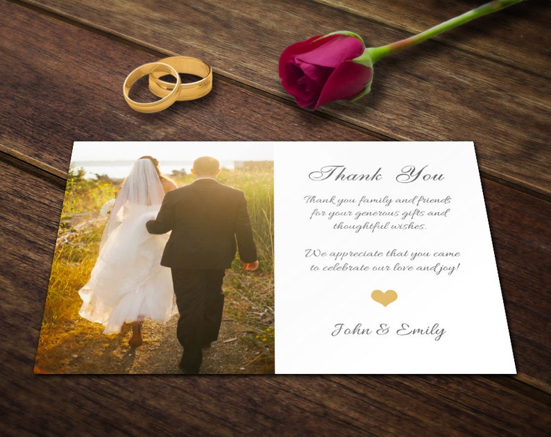 Template For Wedding Thank You Cards