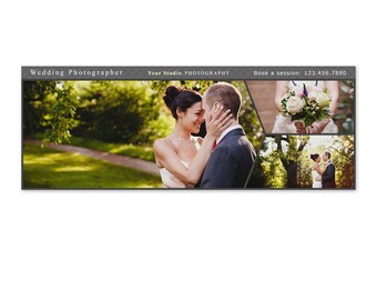 Wedding Facebook Cover Template PSD - Facebook Timeline Template PSD - Facebook Timeline Cover - Photoshop Photography Photo FB019