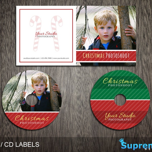 Christmas CD Cover Template - cd Label Template - dvd Cover Template PSD - dvd Label Template - cd Case Photoshop PSD Template CD010