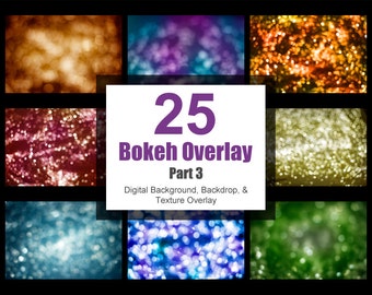 Bokeh Overlay Part 3, Digital Background Backdrop, Scrapbook Paper, Photoshop Texture