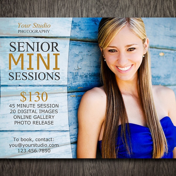 Photography Marketing Board Template - Senior Mini Session Template Flyer Photoshop PSD MT040