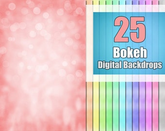 Bokeh Overlay, Digital Background Backdrop, Photoshop Texture
