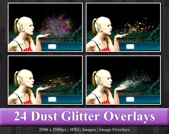 Dust Glitter Photoshop Overlay - Scrapbooking Photography Edit