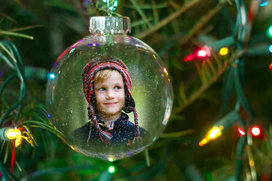 Christmas Ornament Template Card Photography Snow Etsy