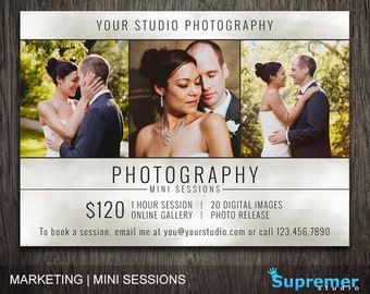 Photoshop Marketing Template for Photographers - PSD Marketing Template - Photo Marketing Template - PSD Photoshop Marketing Card MTA010